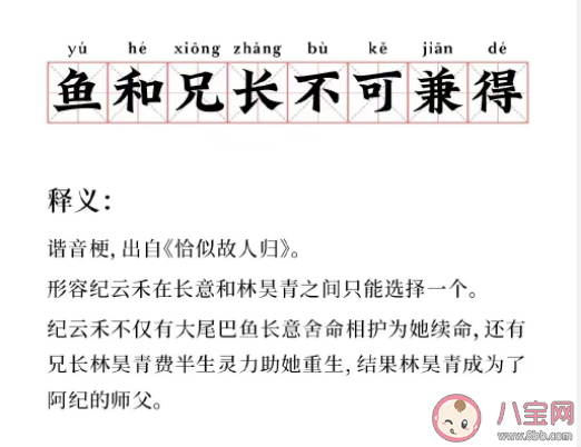 鱼和兄长不可兼得是什么意思 林昊青和纪云禾有多好磕 鱼和兄长不可兼得是什么意思 林昊青和纪云禾有多好磕
